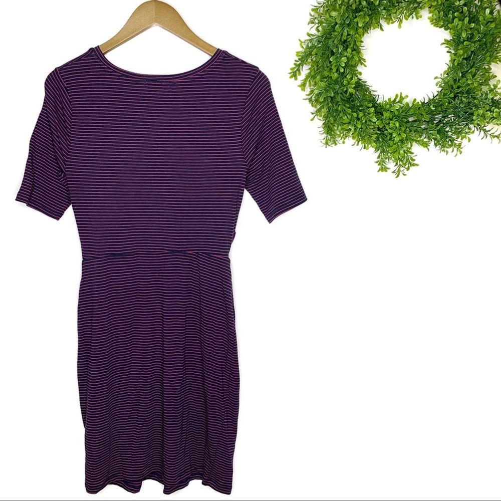 NWOT SOCIALITE Striped Front Twist Keyhole Dress L - Picture 2 of 6